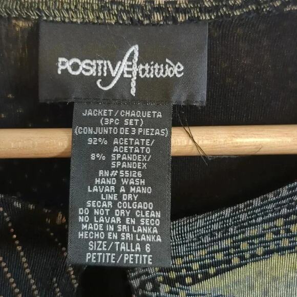 Positive‎ Attitude vintage metallic cardigan size 6P - Picture 3 of 5